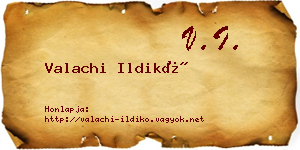Valachi Ildikó névjegykártya