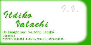 ildiko valachi business card