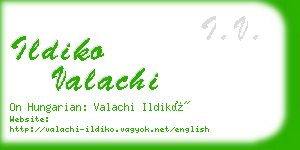 ildiko valachi business card